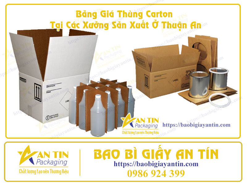 Bảng Giá Thùng Carton Tại Các Xưởng Sản Xuất Ở Thuận An