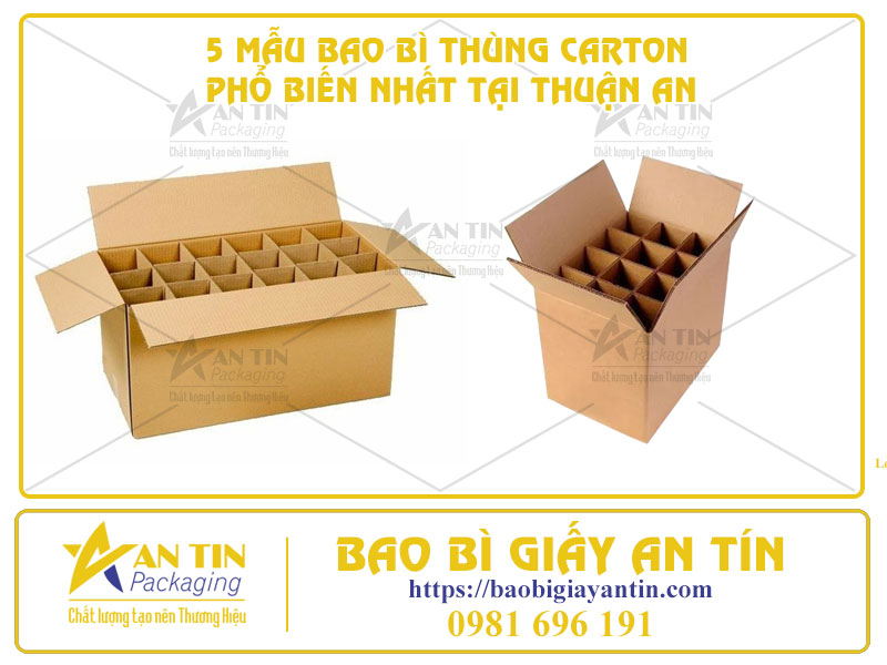 BAO BÌ GIẤY AN TÍN – CUNG CẤP 5 MẪU BAO BÌ THÙNG CARTON PHỔ BIẾN NHẤT TẠI THUẬN AN