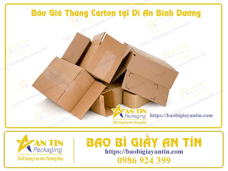 Báo Giá Thùng Carton tại Dĩ An Bình Dương
