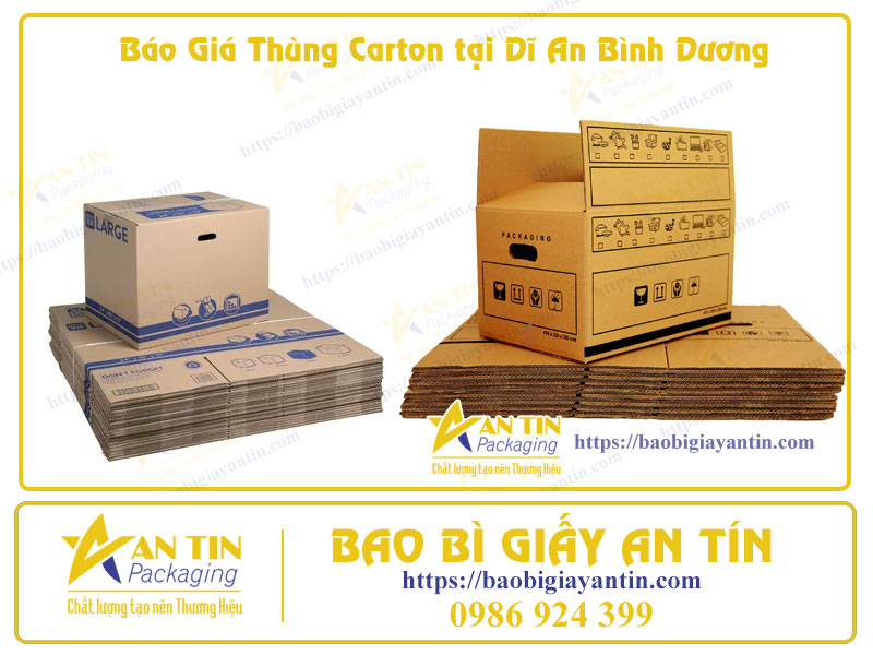 Báo Giá Thùng Carton tại Dĩ An Bình Dương