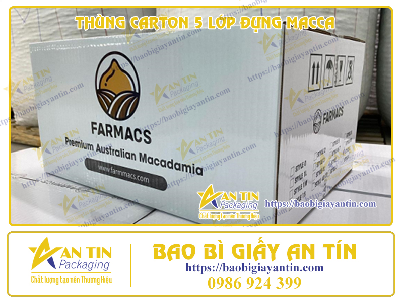 Bảo Quản Tối Ưu Với Thùng Carton 5 Lớp Đựng Macca Chuyên Dụng