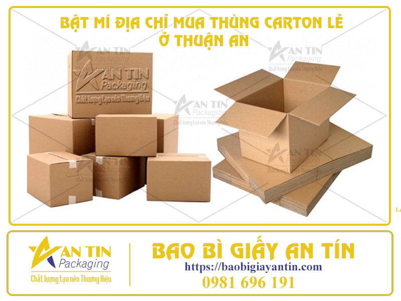 BẬT MÍ ĐỊA CHỈ MUA THÙNG CARTON LẺ Ở THUẬN AN VỚI GIÁ CỰC TỐT