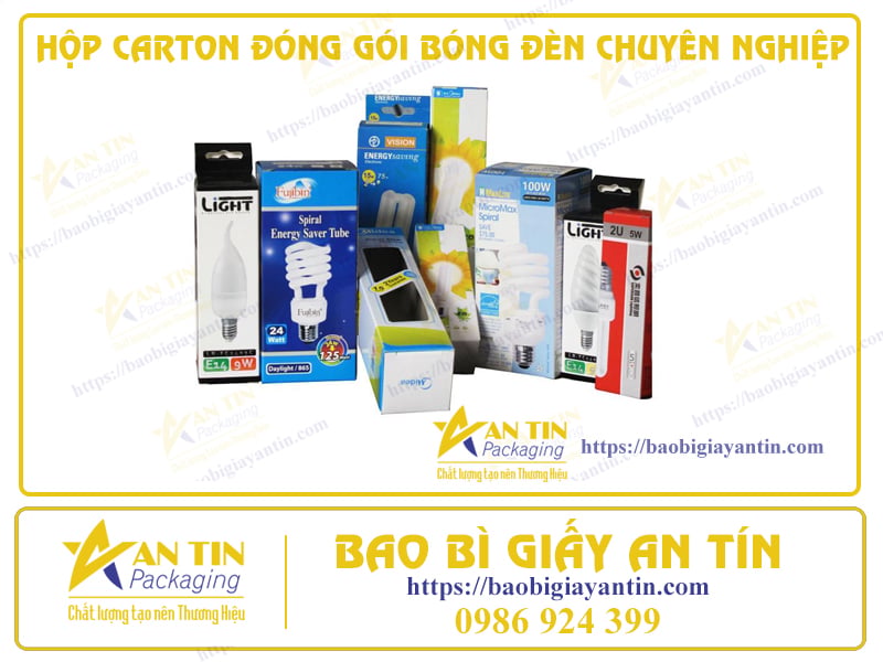 ĐẢM BẢO ĐỘ BỀN VÀ CHẤT LƯỢNG: HỘP CARTON ĐÓNG GÓI BÓNG ĐÈN CHUYÊN NGHIỆP