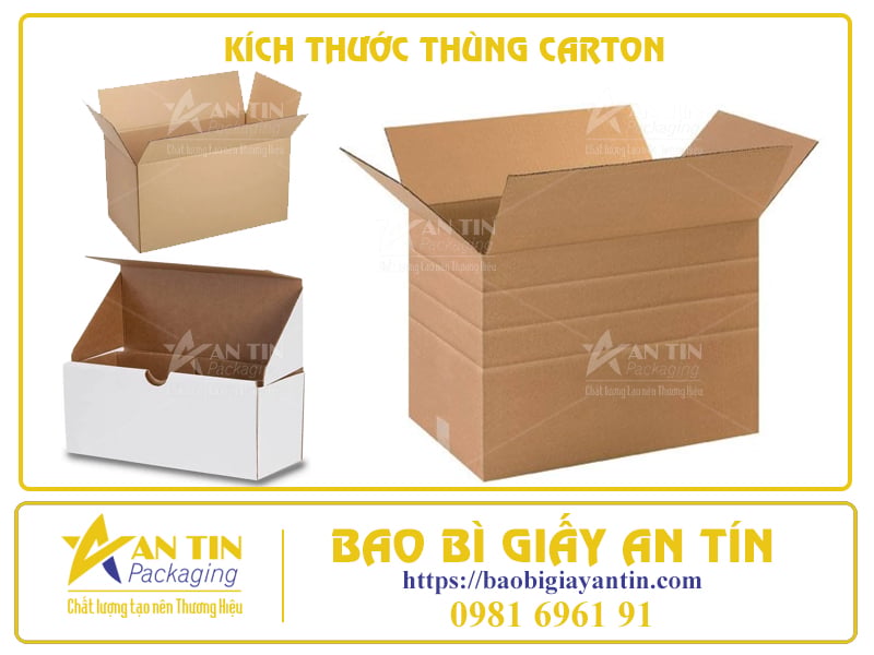 KÍCH THƯỚC THÙNG CARTON HƯỚNG DẪN XÁC ĐỊNH KÍCH THƯỚC PHÙ HỢP
