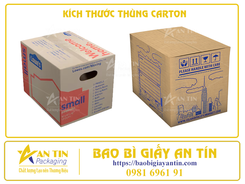 KÍCH THƯỚC THÙNG CARTON HƯỚNG DẪN XÁC ĐỊNH KÍCH THƯỚC PHÙ HỢP
