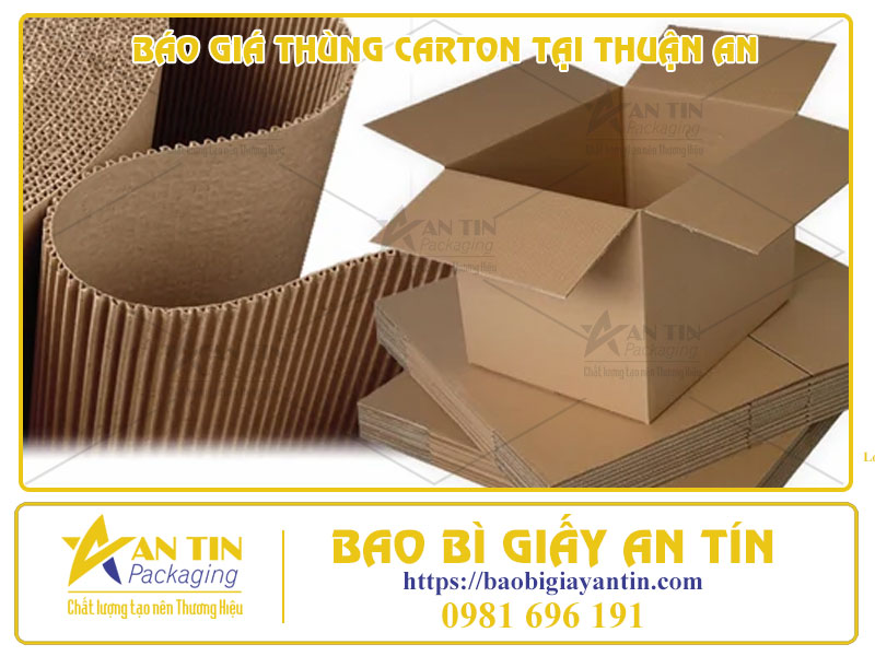 THAM KHẢO BÁO GIÁ THÙNG CARTON TẠI THUẬN AN GIÁ RẺ