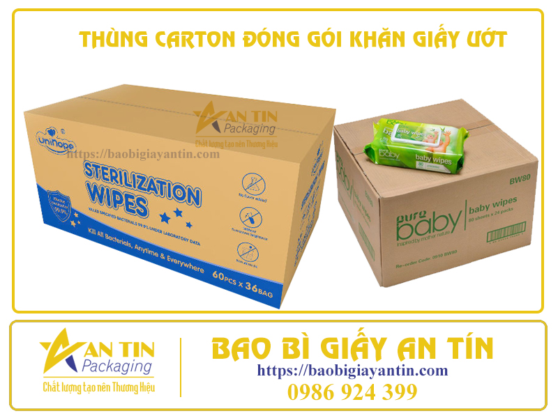 TÌM HIỂU CẤU TẠO THÙNG CARTON ĐÓNG GÓI KHĂN GIẤY ƯỚT