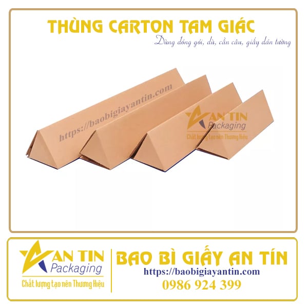 Thùng carton tam giác dùng đóng gói dù