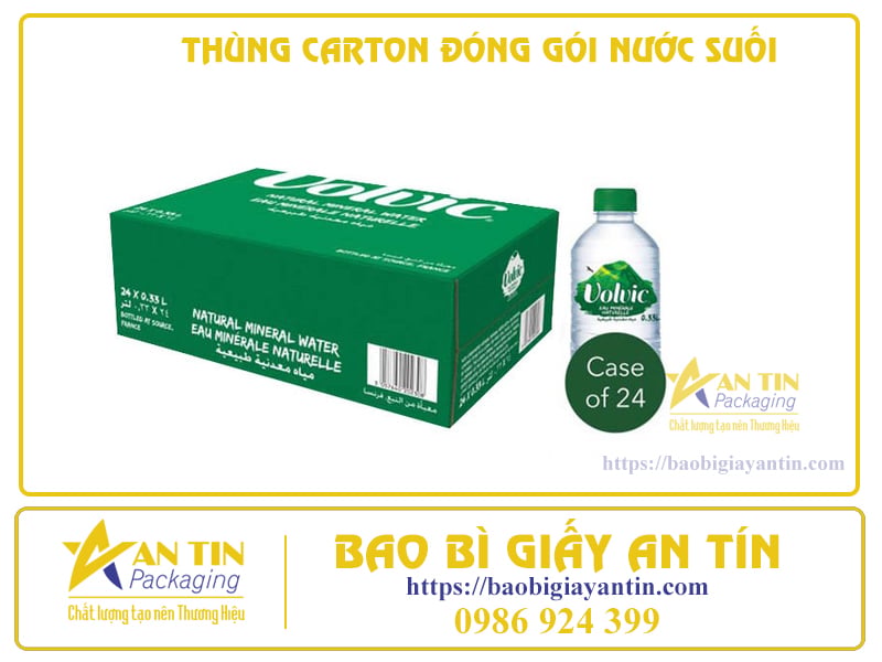 THAM KHẢO BÁO GIÁ THÙNG CARTON ĐÓNG GÓI NƯỚC SUỐI CHAI NHỎ