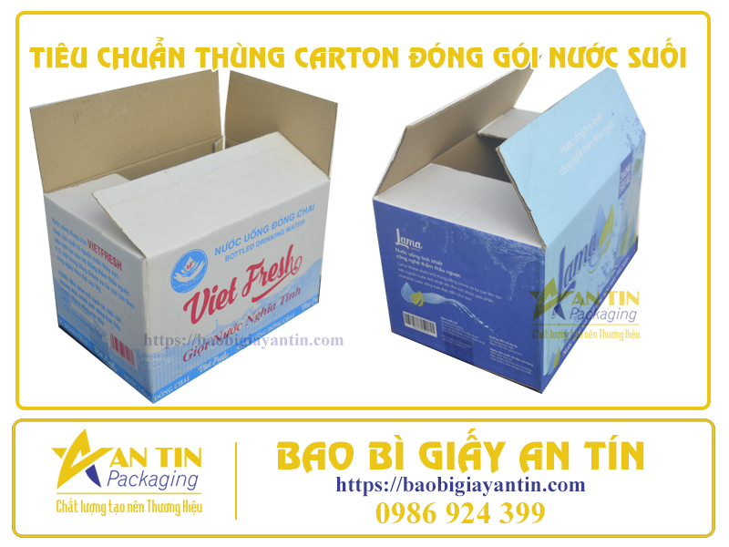 TIÊU CHUẨN THÙNG CARTON ĐÓNG GÓI NƯỚC SUỐI