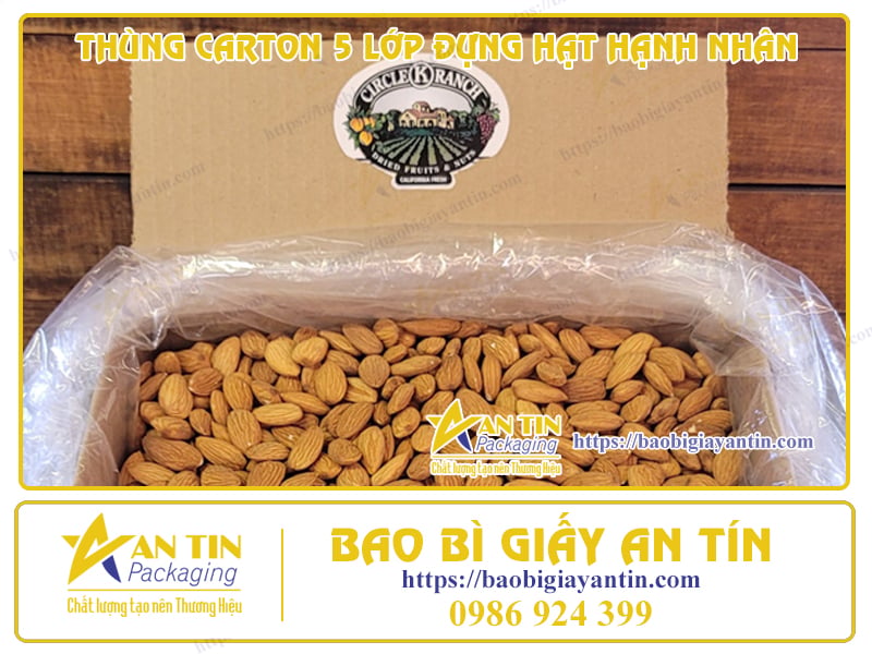 Tìm Hiểu Sản Phẩm Thùng Carton 5 Lớp Cao Cấp Đựng Hạnh Nhân Thành Phẩm