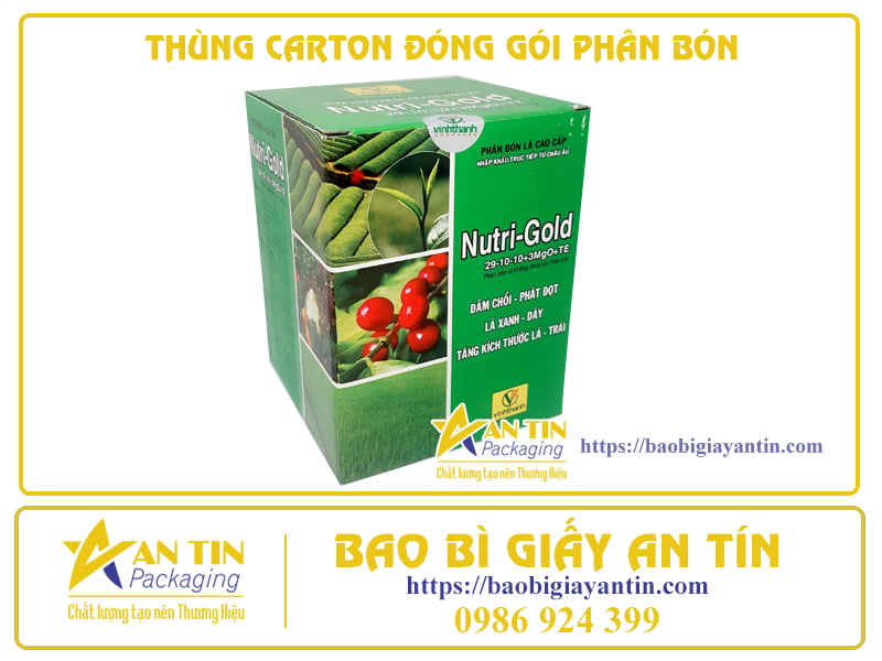 TỐI ƯU HÓA BẢO QUẢN VÀ VẬN CHUYỂN VỚI THÙNG CARTON ĐÓNG GÓI CHO PHÂN BÓN