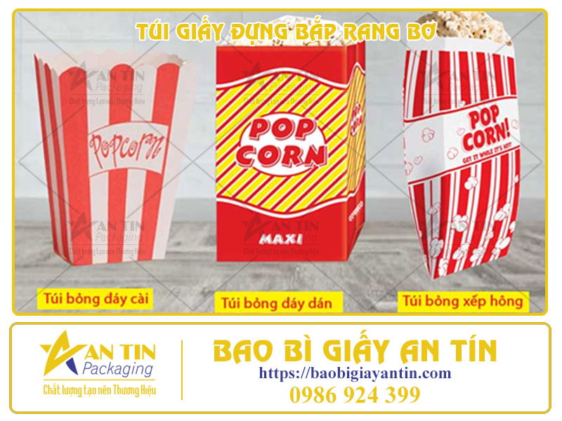 TÚI GIẤY ĐỰNG BẮP RANG BƠ – SỰ LỰA CHỌN HOÀN HẢO CHO THƯƠNG HIỆU CỦA BẠN