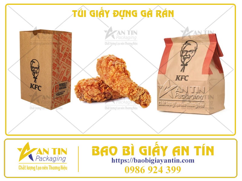 TÚI GIẤY ĐỰNG GÀ RÁN IN ẤN ĐỘC ĐÁO – GÓI GỌN HƯƠNG VỊ THƠM NGON